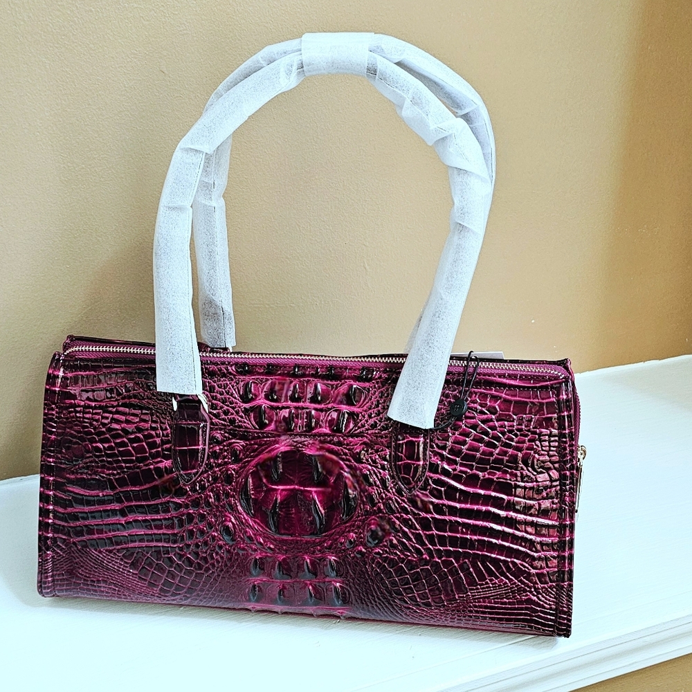 NWT Brahmin CHERRY LACQUER Sophia w/Veronica Wallet - Picture 7 of 16